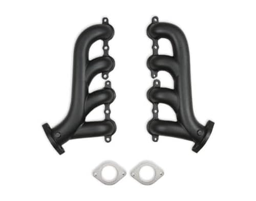 Super Shops LS Cast-Iron Exhaust Manifolds - Black Ceramic Coated Super Shops LS Cast-Iron Exhaust Manifolds - Black Ceramic Coated - Pair