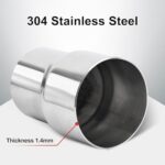 2" to 2.5" Stainless Steel Exhaust Reducer Adapter 4" Long - Image 3