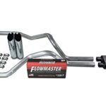 Truck Exhaust Kits - Shop Line Dual Exhaust System 2.5 inch Aluminized Pipe Flowmaster 40 Series Chrome Tips