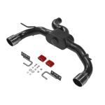 Flowmaster 818120 Outlaw Axle-Back Exhaust Kit 3 Inch 409 Stainless Steel Dual Exit 4 Inch Black Chrome Tips Compatible with 2021-2024 Ford Bronco 2.3L 2.7L 2 & 4-wheel drive 2 & 4 Door