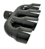 Quad Exhaust Tip 2.5in Inlet 3.5x15 Black Chrome Stainless Steel - Image 3