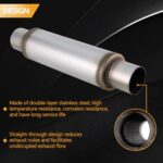 Piclafe 3" Exhaust Muffler Resonator Stainless Steel 20" 2PCS - Image 5