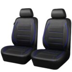 CAR PASS Leather Front Seat Covers Waterproof Black Blue Universal Fit Airbag Compatible - Image 9