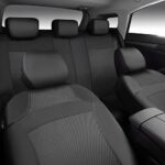 CAR PASS Leather Seat Covers Floor Mats Set SUV Truck Airbag Safe Black Gray - Image 5