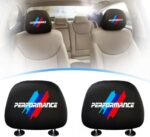 BMW M Series Headrest Covers 2Pack Universal Fit Cars Trucks SUVs - Image 2