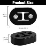 SINGARO Heavy Duty Rubber Exhaust Hanger 2PC Muffler Mount Kit Black - Image 2