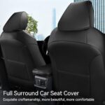 Toyota RAV4 Leather Seat Covers Black Custom Fit 2019-2025 Full Set Premium - Image 2