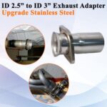 Stainless Steel Exhaust Adapter 2.5" to 3" Universal Flange Upgrade Replacement - Image 4