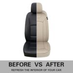 Premium Leather Car Seat Covers: Waterproof, Universal Fit, Beige Sedan SUV Protection - Image 4