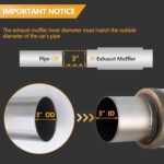 Piclafe 3" Exhaust Muffler Resonator Stainless Steel 20" 2PCS - Image 7
