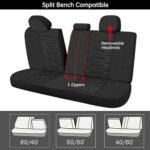 AOKAOK 3D Air-Mesh Car Seat Covers Full Set Breathable Universal Fit Black - Image 5