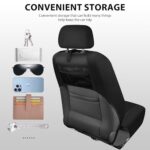 Diamond Rhinestone Car Seat Covers Waterproof Front Set Black Silver - Image 4