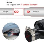 A-KARCK Black Carbon Fiber Dual Exhaust Tip 3" Inlet 3.5" Outlet Performance Muffler Trim - Image 3