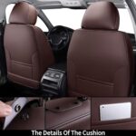 Waterproof Pink Car Seat Covers Full Set Universal Fit Lumbar Support - Image 2
