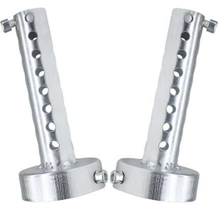 Amavoler 2 Pcs Motorcycle Exhaust Silencer Motorbike Muffler Insert Baffle Silencer Universal (silver-60mm,2Pcs)