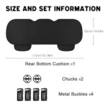 Universal Black Car Seat Cover w/ Storage Pocket - Waterproof Rear Seat Protector - Image 2