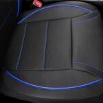 CAR PASS Leather Front Seat Covers Waterproof Black Blue Universal Fit Airbag Compatible - Image 8