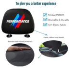 BMW M Series Headrest Covers 2Pack Universal Fit Cars Trucks SUVs - Image 4