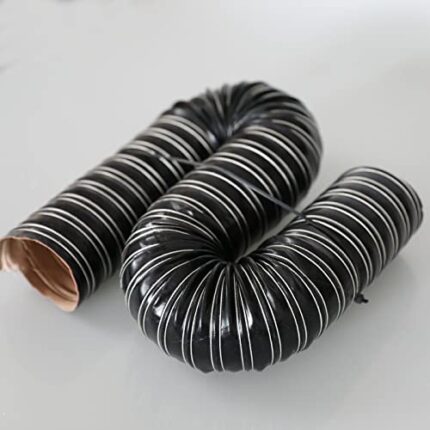 KRD PERFORMANCE Heat Resistant Automotive Silicone Flexible Brake Cooling Air Ducting Induction Intake Pipe Hose, Inner Diameter 51mm (2"), Length 1 Meter (3.3 Feet), Black