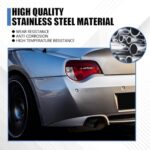 HEVLE Stainless Steel Black Exhaust Tip | Universal Fit | Chrome-Plated Trim - Image 6