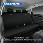Skechers Car Seat Covers Full Set Black Polyester Airbag Safe SUV - Image 5