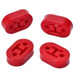 PTNHZ RACING Universal 4PCS Polyurethane Exhaust/Muffler Rubber Short Hanger Insulator Bracket Bushing Mount 10mm Red