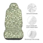 MAGIFUN Green Leaf Car Seat Covers Universal Fit Set of 2 - Image 5