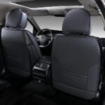 Premium Leather Ford F150 Seat Covers 2015-2024 Full Set Crew Cab Black Gray - Image 6