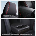 Toyota RAV4 Leather Seat Covers Black Custom Fit 2019-2025 Full Set Premium - Image 6