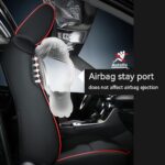 Toyota RAV4 Leather Seat Covers Black Custom Fit 2019-2025 Full Set Premium - Image 5