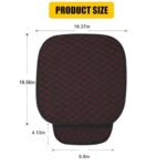 DUSCOKE Car Seat Cover Cushion Breathable Linen Protector with Pocket Black Red - Image 2
