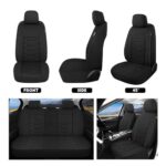 AOKAOK 3D Air-Mesh Car Seat Covers Full Set Breathable Universal Fit Black - Image 4