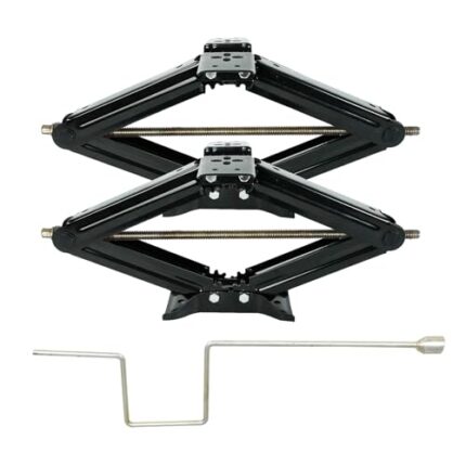 5000 lb Lift 24" RV Stabilizing Scissor Jack, Scissor Lifting Jacks w/Handle for Pop-Up Camper and Travel Trailer -Pack of 2