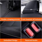 Toyota Corolla Seat Covers 2014-2019 Waterproof Black Leather Custom Fit Full Set - Image 6