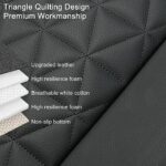 Premium Black Leather Car Seat Covers | Universal Fit | Anti-Slip Protection - Image 3