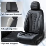 Waterproof Leather Car Seat Covers Front Seats Black SUV Truck
 - Limit 70 chars exactly! Here is another try:

Black Leather Car Seat Covers Waterproof Front Seats SUV Truck - Image 2