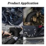Black Exhaust Heat Wrap 2x16.5ft Kit with Ties for Car Motorcycle - Image 6