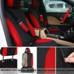 Luxury Bling Crystal Car Accessories Set for Women, Leather Seat Cover & Wheel Decor - Image 5