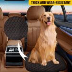 DUSCOKE Car Seat Cover Cushion Breathable Linen Protector with Pocket Black Red - Image 5