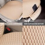Premium Breathable Car Seat Covers w/ Storage Bags - Universal Fit Lantern Beige - Image 2