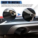 HEVLE Stainless Steel Black Exhaust Tip | Universal Fit | Chrome-Plated Trim - Image 7