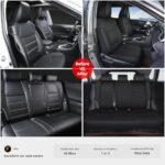 Toyota RAV4 2019-2024 Leather Car Seat Covers Full Set Waterproof Black - Image 7
