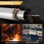 Piclafe 3" Exhaust Muffler Resonator Stainless Steel 20" 2PCS - Image 6