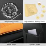 Subaru Crosstrek Leather Seat Covers | Waterproof Airbag Compatible | Black Orange - Image 6