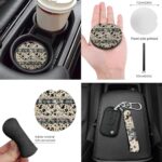 FUIBENG Western Aztec Cow Car Seat Covers Full Set with Accessories - Image 4