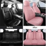 Luxury Pink Car Seat Covers: Waterproof Leather Full Set for Sedan SUV Truck - Image 8