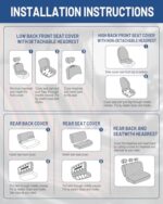 Premium Baja Saddle Blanket Seat Covers: Full Set, Orange Stripe, Universal Fit - Image 7