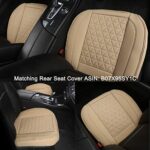 Premium Leather Car Seat Covers | Universal Fit | Anti-Slip Protection | Beige - Image 2