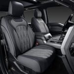 Premium Leather Ford F150 Seat Covers 2015-2024 Full Set Crew Cab Black Gray - Image 2