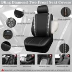 Sparkly Crystal Car Seat Covers & Mats - Rhinestone Bling Leather Interior Set - Image 7